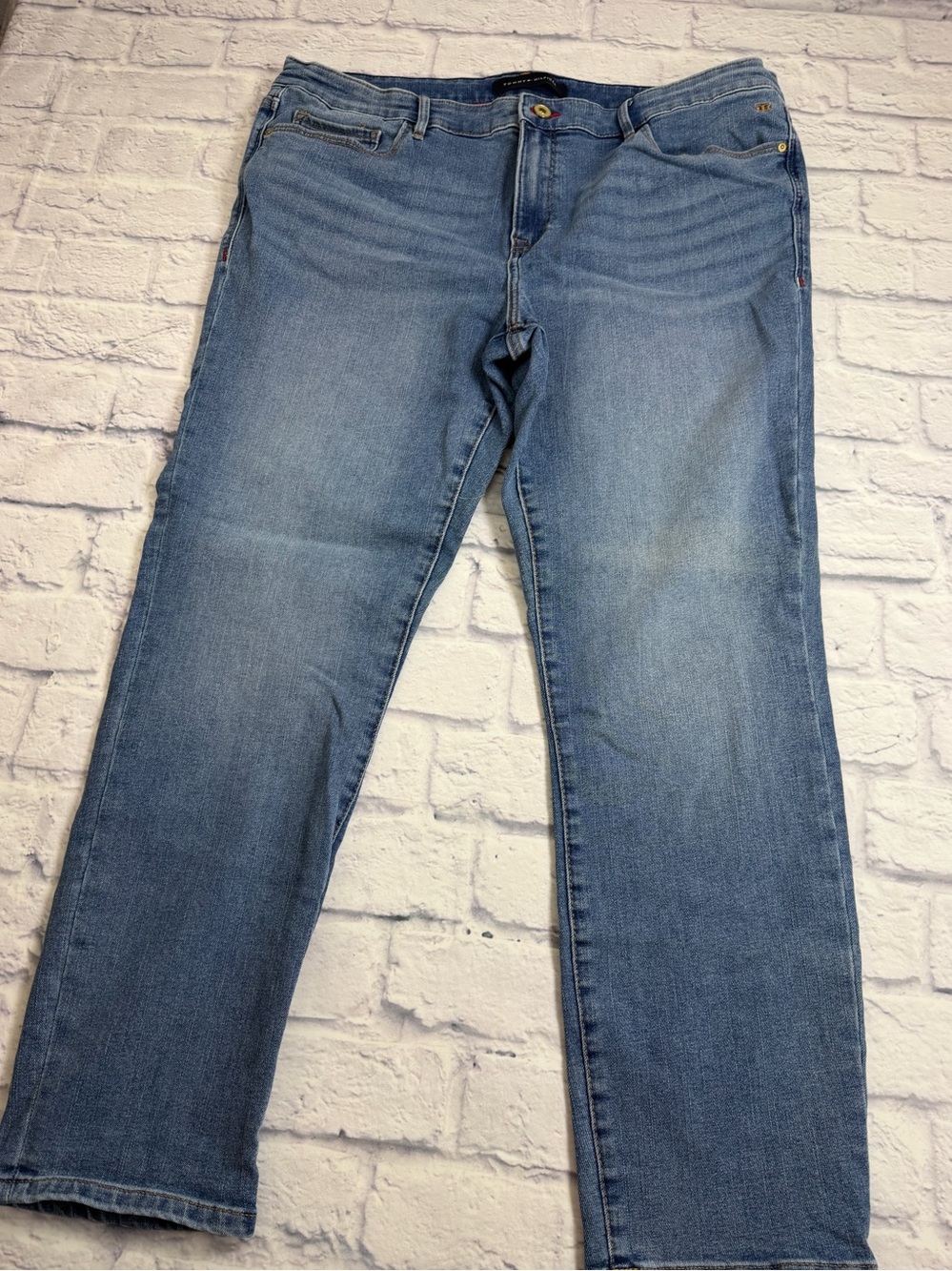 Tommy Hilfiger Blue Straight-Leg Jeans. Size 16.